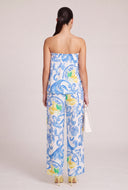 Lemon Print Tube Top and Pants Set