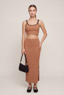 Contrast Cami and Skirt Set
