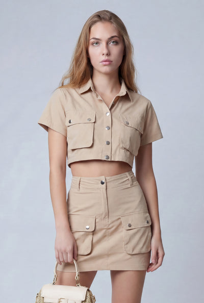 Myla Cargo Crop Shirt