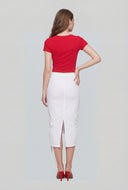 Nova High Waisted Grommet Drawstring Skirt Nylon