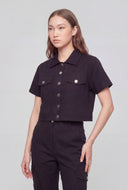 Jaylani Nylon Button Front Shirt
