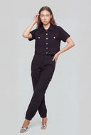 Jaylani Nylon Button Front Shirt