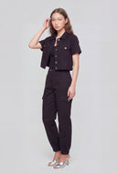 Jaylani Nylon Button Front Shirt