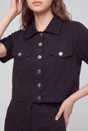 Jaylani Nylon Button Front Shirt