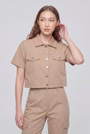 Jaylani Nylon Button Front Shirt