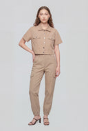 Jaylani Nylon Button Front Shirt