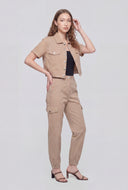 Jaylani Nylon Button Front Shirt