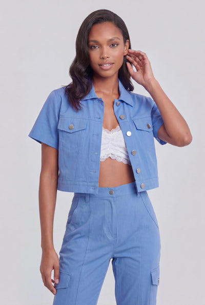Jaylani Nylon Button Front Shirt