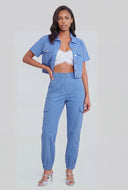 Jaylani Nylon Button Front Shirt