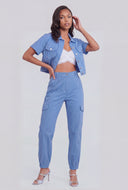 Jaylani Nylon Button Front Shirt
