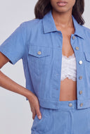 Jaylani Nylon Button Front Shirt
