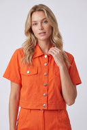 Jaylani Nylon Button Front Shirt