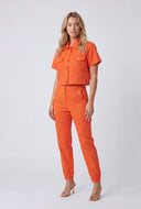 Jaylani Nylon Button Front Shirt