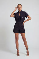 Gwendolyn Cargo Crop Windbreaker Jacket