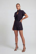 Gwendolyn Cargo Crop Windbreaker Jacket