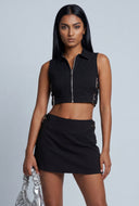Aliya Buckle Crop Vest