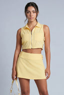 Aliya Buckle Crop Vest