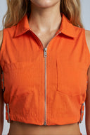 Aliya Buckle Crop Vest