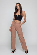 Nylon Cargo Pocket Pants
