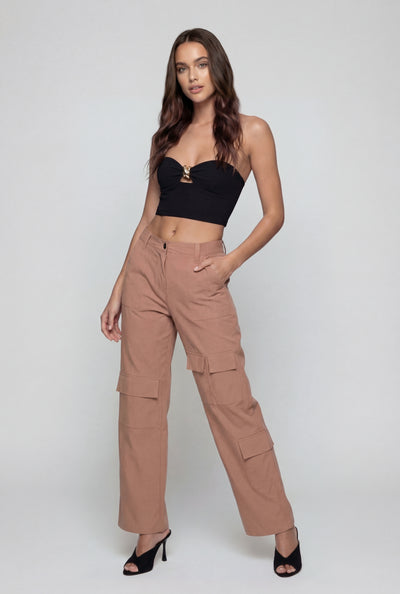 Nylon Cargo Pocket Pants