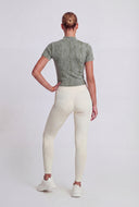 Elani Knit Mineral Wash Zip Front Top