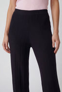 Pintuck High Waist Slim Straight Pants