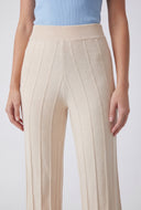Pintuck High Waist Slim Straight Pants