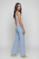 Pintuck High Waist Slim Straight Pants