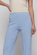 Pintuck High Waist Slim Straight Pants