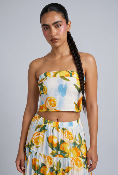 Magdalena Limoncello Crop Tube Top
