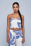 Cheyenne Tropical Crop Halter Top