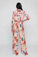 Tropical Crop Tie-Front Shirt