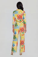 Tropical Crop Tie-Front Shirt