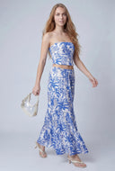 Amari Toile de Jouy Crop Tube Top