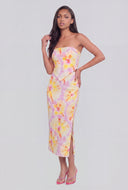 Brynlee Tie Dye Strapless Hanky Crop Top