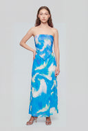 Brynlee Tie Dye Strapless Hanky Crop Top