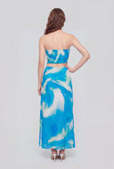 Brynlee Tie Dye Strapless Hanky Crop Top