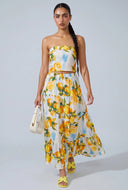 Magdalena Limoncello Tiered Maxi Skirt