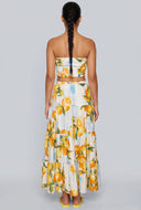 Magdalena Limoncello Tiered Maxi Skirt