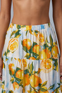 Magdalena Limoncello Tiered Maxi Skirt