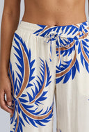 Cheyenne Tropical Drawstring Palazzo Pants