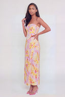 Brynlee Tie Dye Faux Wrap Maxi Skirt