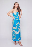 Brynlee Tie Dye Faux Wrap Maxi Skirt