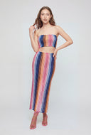 Lacey Textured Pattern Maxi Skirt