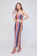 Lacey Textured Pattern Maxi Skirt
