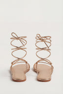 Gladiator Knotted Lace-Up Sandals
