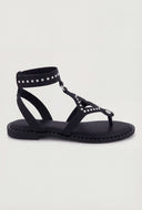 Studded Gladiator Ankle Strap Sandals