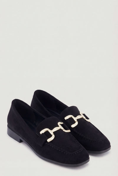 Yasmin Horsebit Faux Suede Loafers