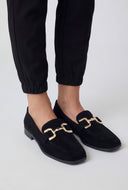 Yasmin Horsebit Faux Suede Loafers