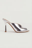 Carolina Peep Toe Spool Heel Mules